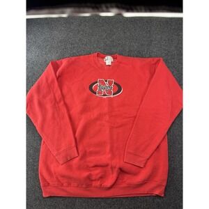 VTG Nebraska Huskers Sweatshirt XXLT Red Crewneck Big Logo N Zone Tall Fit USA